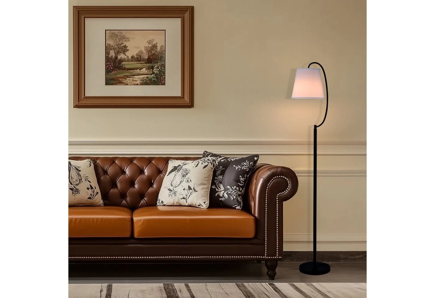 STANBOW Stehlampe Schwarz Bogenlampe mit flexiblem Arm - Bild 5