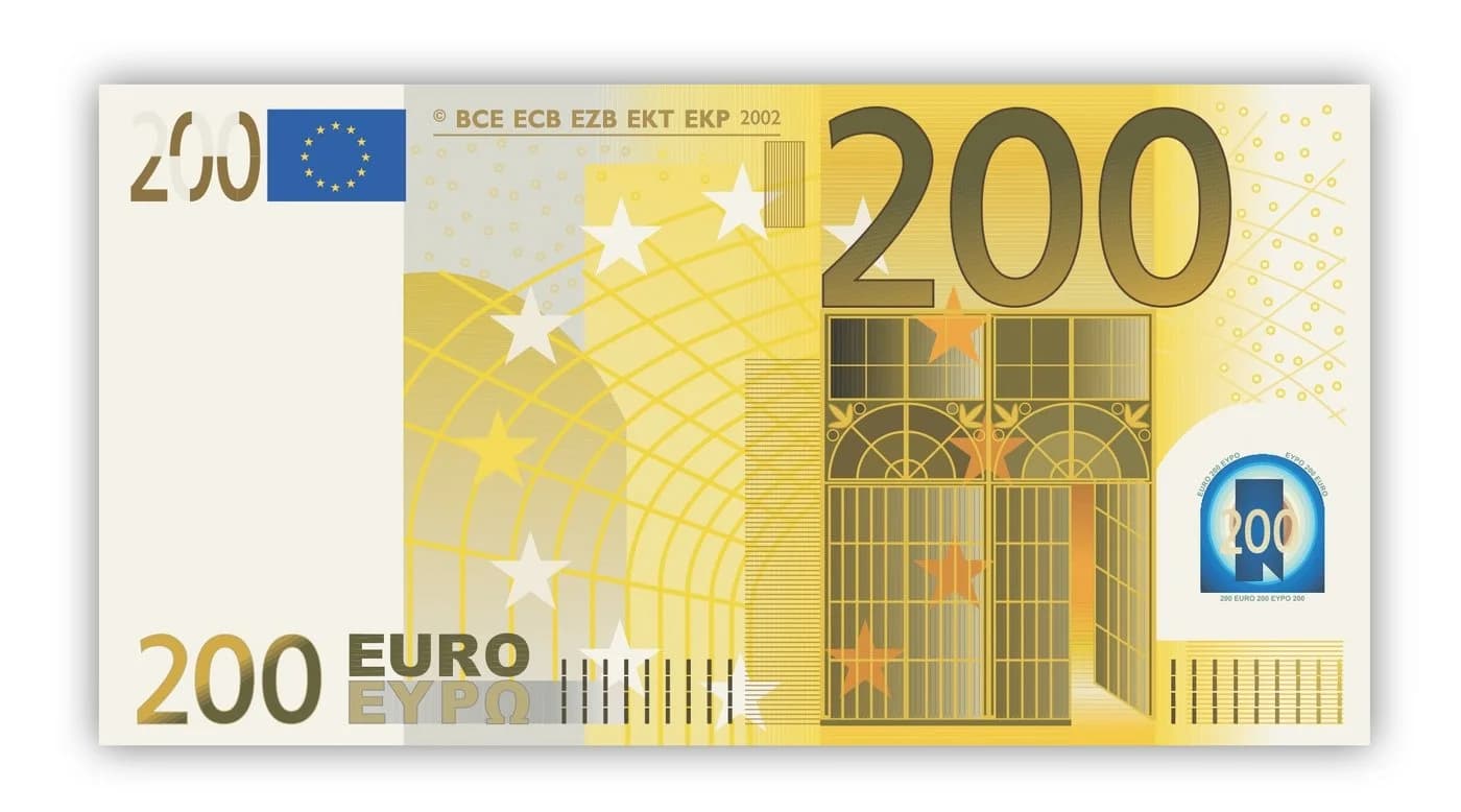 LYSCO Poster XL Plakat 100 Euro Banknote 84 x 46 cm