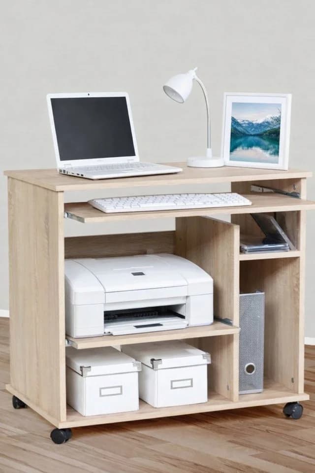 bv-vertrieb Computertisch 90x50 cm PC Tisch auf Rollen