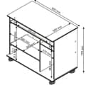 bv-vertrieb Computertisch 90x50 cm PC Tisch auf Rollen Bild 3