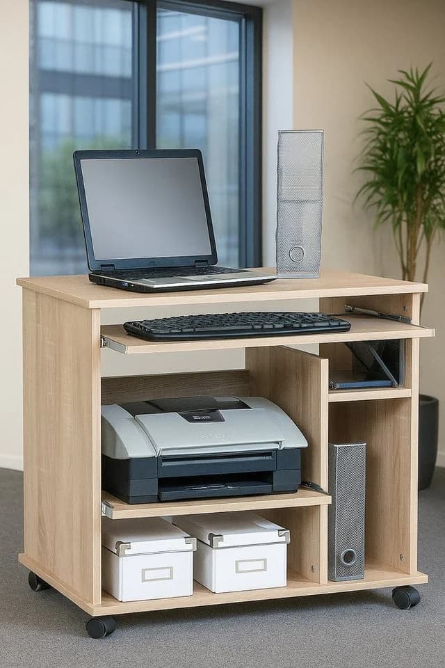 bv-vertrieb Computertisch 90x50 cm PC Tisch auf Rollen - Bild 5