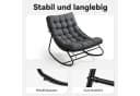 AOXUN Schaukelstuhl Loungesessel Metall Schwarzgrau Bild 3