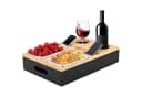 AIMAX Tabletttisch Couchbar Snackbox Schwarz mit 2 Snackschalen Bild 2