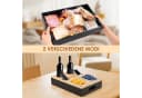 AIMAX Tabletttisch Couchbar Snackbox Schwarz mit 2 Snackschalen Bild 4