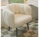 Muxing Sessel Polstersessel mit Armlehnen Weiß Bild 2