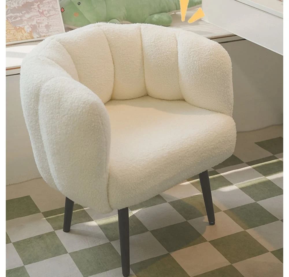 Muxing Sessel Polstersessel mit Armlehnen Weiß - Bild 2