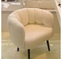 Muxing Sessel Polstersessel mit Armlehnen Weiß Bild 3