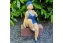 Aspinaworld Gartenfigur Badenixe blau 32 cm Bild 1