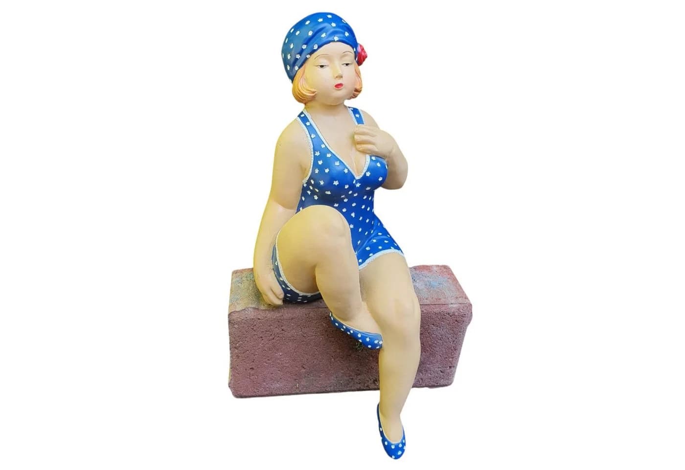 Aspinaworld Gartenfigur Badenixe blau 32 cm - Bild 2