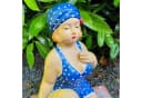 Aspinaworld Gartenfigur Badenixe blau 32 cm Bild 3