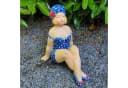 Aspinaworld Gartenfigur Badenixe Blau Kunstharz Bild 1