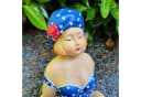 Aspinaworld Gartenfigur Badenixe Blau Kunstharz Bild 3