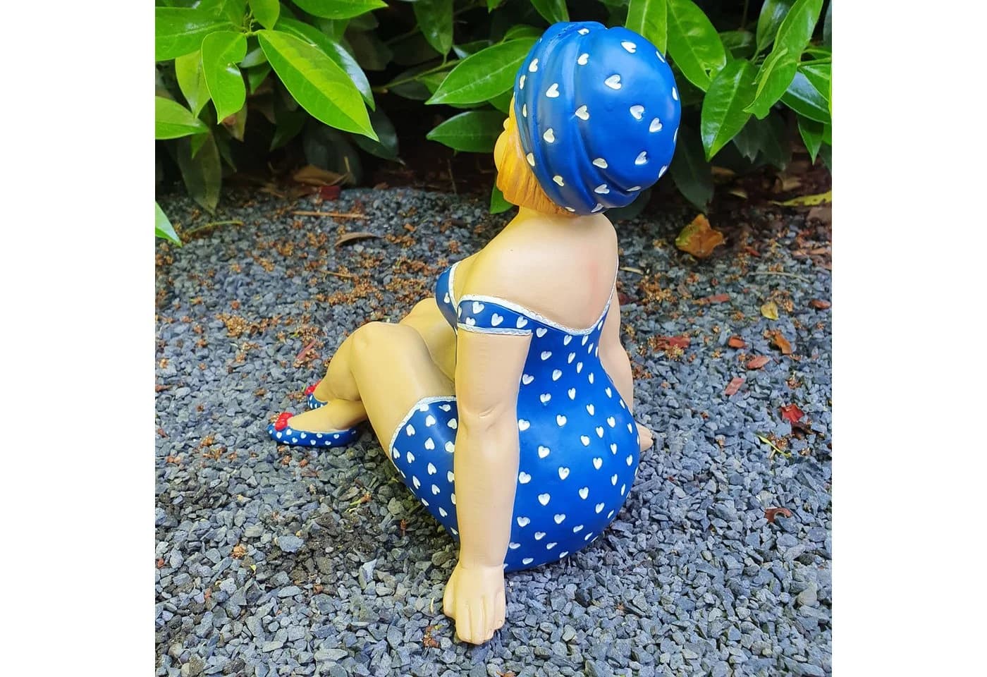 Aspinaworld Gartenfigur Badenixe Blau Kunstharz - Bild 4