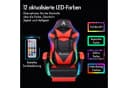 ALFORDSON Gaming-Stuhl Massagestuhl mit LED, 150° Neigung, PU-Leder, 180 kg Tragkraft Bild 5