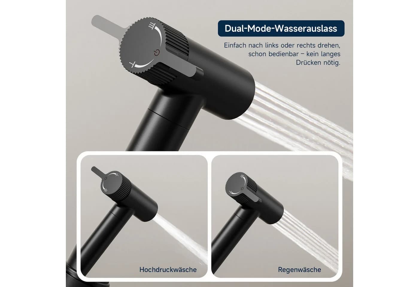 Oihpaw Handbrause Bidet 2 Modi Kupfer Schwarz - Bild 3