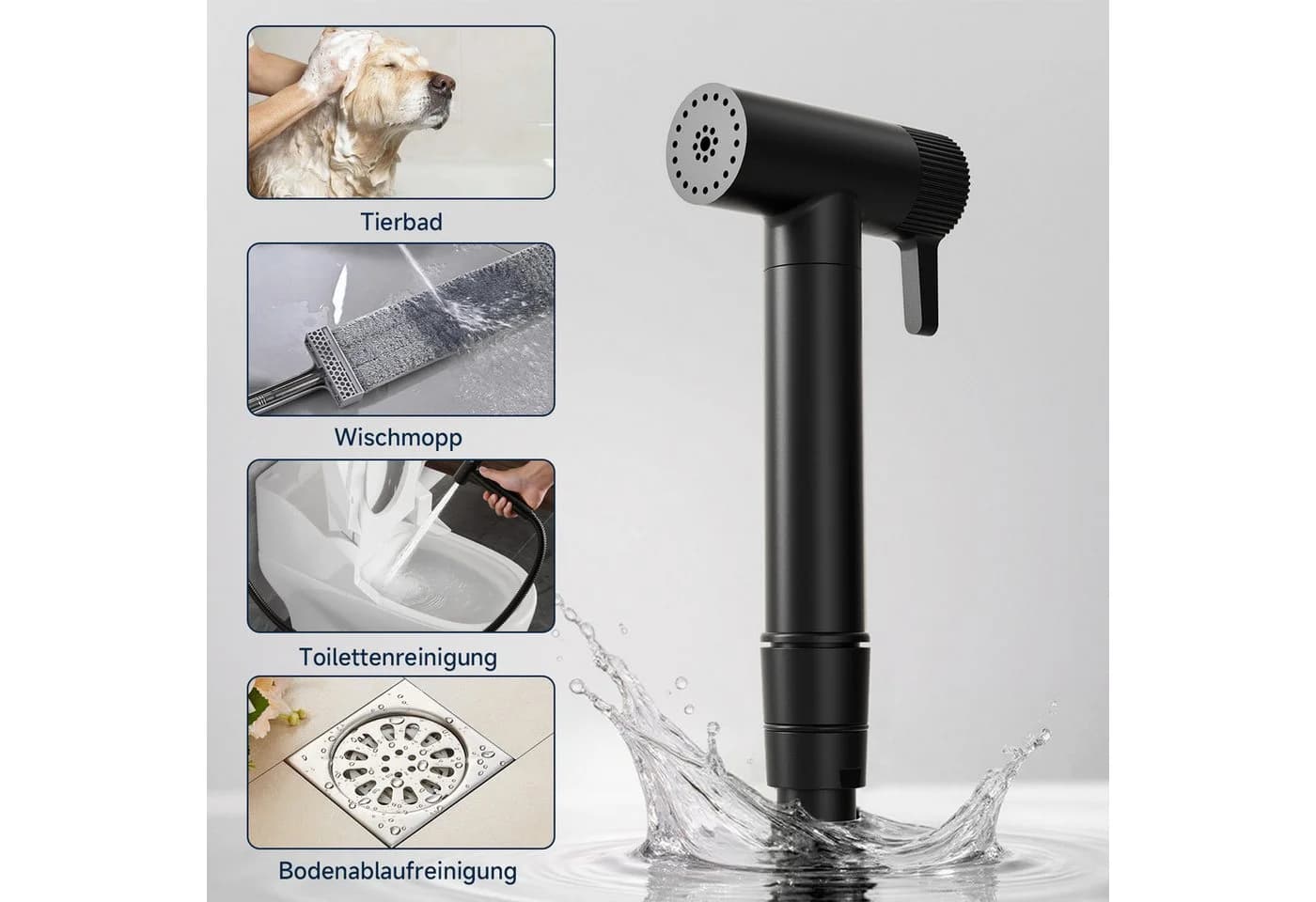 Oihpaw Handbrause Bidet 2 Modi Kupfer Schwarz - Bild 4