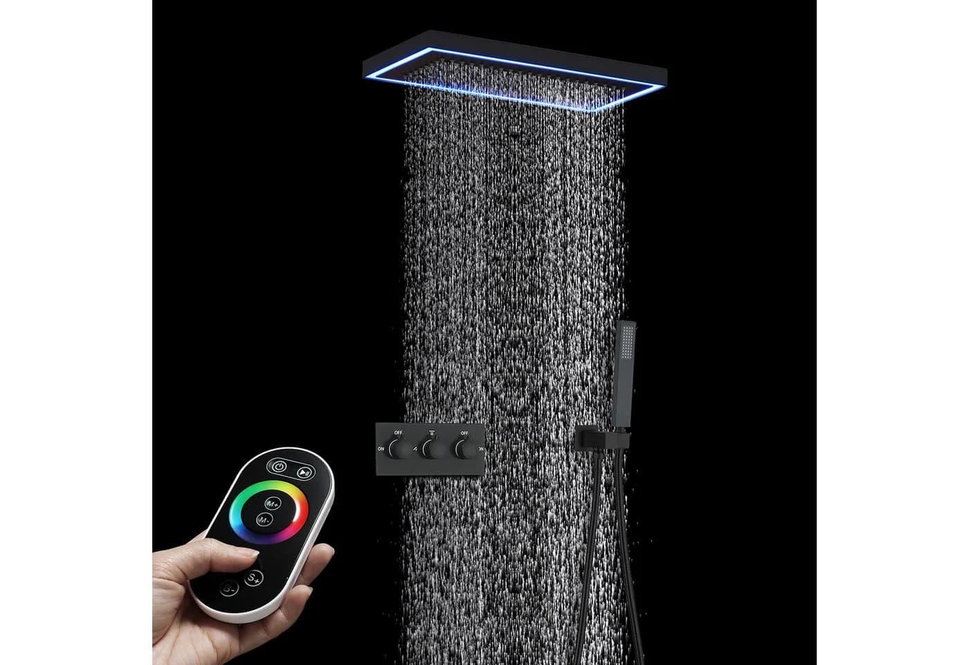 Oihpaw Duschsystem mit LED-Beleuchtung und Musikfunktion - Bild 2