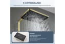 Oihpaw Duschsystem mit Thermostat und Digitalanzeige Gold/Schwarz Bild 3