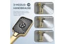 Oihpaw Duschsystem mit Thermostat und Digitalanzeige Gold/Schwarz Bild 4