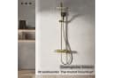 Oihpaw Duschsystem Premium Duschsäulen-Set 3in1 Regendusche mit Thermostat Bild 3