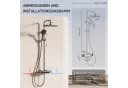 Oihpaw Duschsystem Premium Duschsäulen-Set 3in1 Regendusche mit Thermostat Grau Bild 1