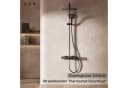 Oihpaw Duschsystem Premium Duschsäulen-Set 3in1 Regendusche mit Thermostat Grau Bild 3