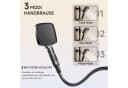 Oihpaw Duschsystem Premium Duschsäulen-Set 3in1 Regendusche mit Thermostat Grau Bild 5