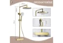 Oihpaw Duschsystem Runde Kopfbrause Gold 70 cm Bild 1