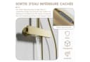Oihpaw Duschsystem Runde Kopfbrause Gold 70 cm Bild 5