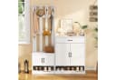 KLAM HOME Garderoben-Set mit Sitzbank und Schuhschrank Weiß Bild 2