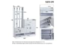 KLAM HOME Garderoben-Set mit Sitzbank und Schuhschrank Weiß Bild 4