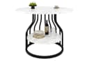 KLAM HOME Esstisch Runder Esstisch MDF-Marmor-Tischplatte Bild 1
