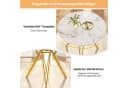 KLAM HOME Runder Esstisch 100 cm MDF-Marmor Gold Bild 5