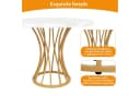 KLAM HOME Runder Esstisch 80x80x76 cm Gold Metallrahmen Bild 5