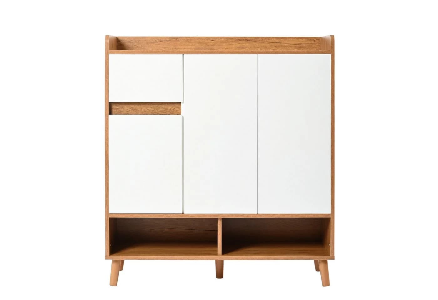 KLAM HOME Schuhschrank 99x35x90 cm mit verstellbaren Einlegeböden