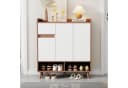 KLAM HOME Schuhschrank 99x35x90 cm mit verstellbaren Einlegeböden Bild 2