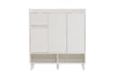 KLAM HOME Schuhschrank Weiß Massivholzbeine Bild 1
