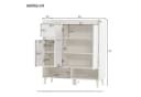 KLAM HOME Schuhschrank Weiß Massivholzbeine Bild 3