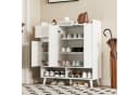 KLAM HOME Schuhschrank Weiß Massivholzbeine Bild 4