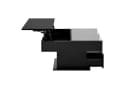 KLAM HOME Lift-Couchtisch Schwarz Hochglanz LED Bild 1