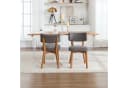KLAM HOME Esszimmerstuhl Mid-Century Grau Massivholz Bild 5