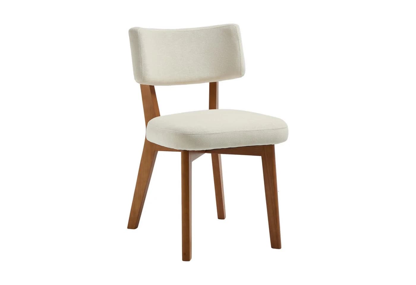 KLAM HOME Esszimmerstuhl Mid-Century Beige Satz von 2