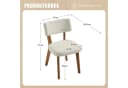 KLAM HOME Esszimmerstuhl Mid-Century Beige Satz von 2 Bild 3