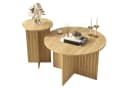 KLAM HOME Couchtisch-Set 2-tlg. Skandinavisches Design Holzoptik Bild 1