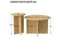 KLAM HOME Couchtisch-Set 2-tlg. Skandinavisches Design Holzoptik Bild 3