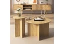 KLAM HOME Couchtisch-Set 2-tlg. Skandinavisches Design Holzoptik Bild 4