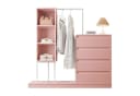 KLAM HOME Garderoben-Set Rosa Kleiderschrank mit Kippsicherung Bild 1