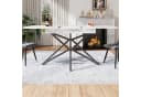 KLAM HOME Ausziehbarer Esstisch 120-160x80 cm Walnussholz Metall Bild 4