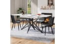 KLAM HOME Ausziehbarer Esstisch 120-160x80 cm Walnussholz Metall Bild 5