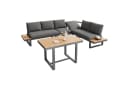 KLAM HOME Gartenlounge-Set Eck-Set grau/schwarz mit Neigefunktion Bild 1